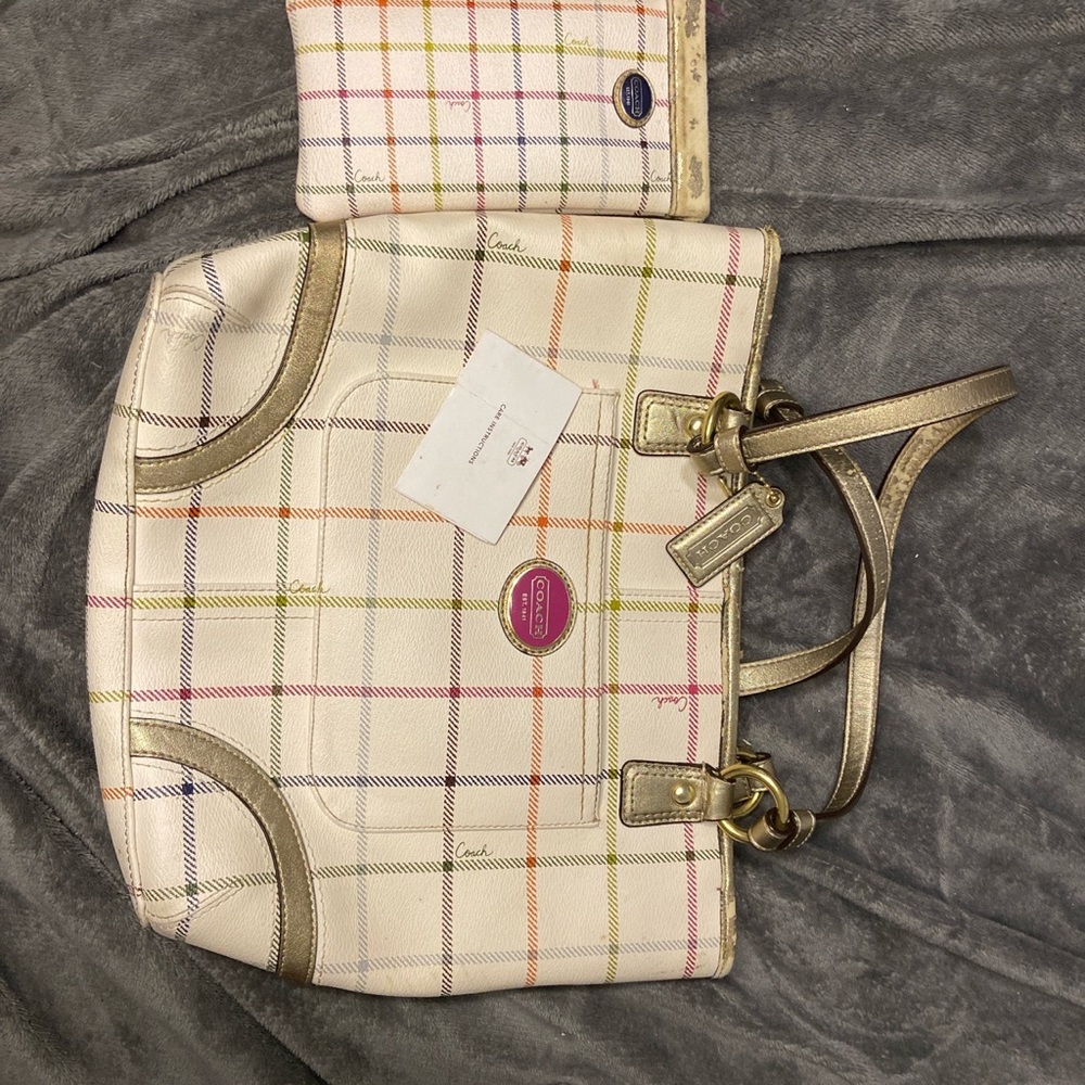 90s coach bag & wallet set